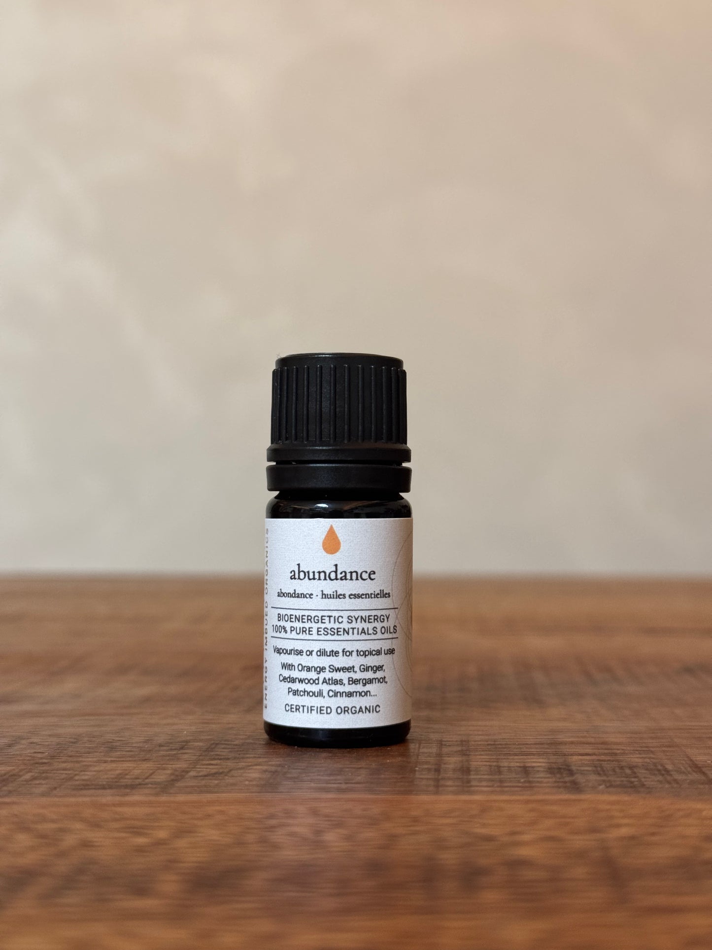 Abundance Certified Organic Essential Oil Synergy, Synthesis Energy Imbued Organics