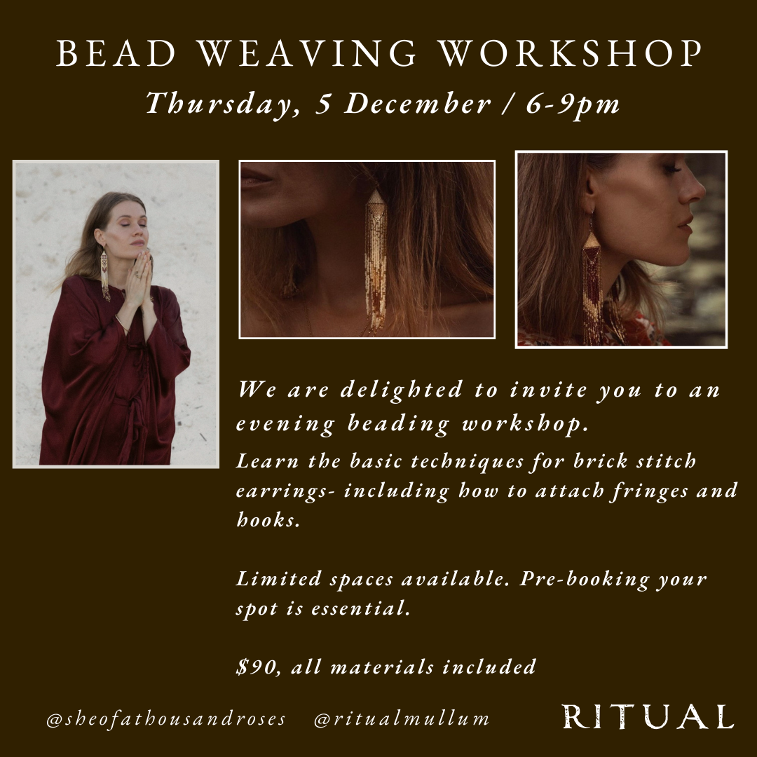 Bead Weaving Workshop, Thursday 5th December