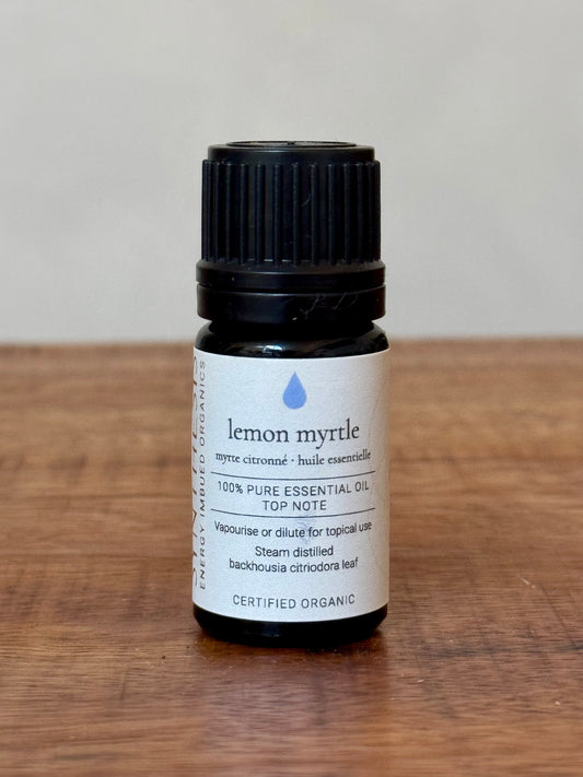 Lemon Myrtle Certified Organic Essential Oil, Synthesis Energy Imbued Organics