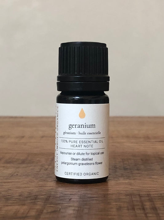 Geranium Certified Organic Essential Oil, Synthesis Energy Imbued Organics