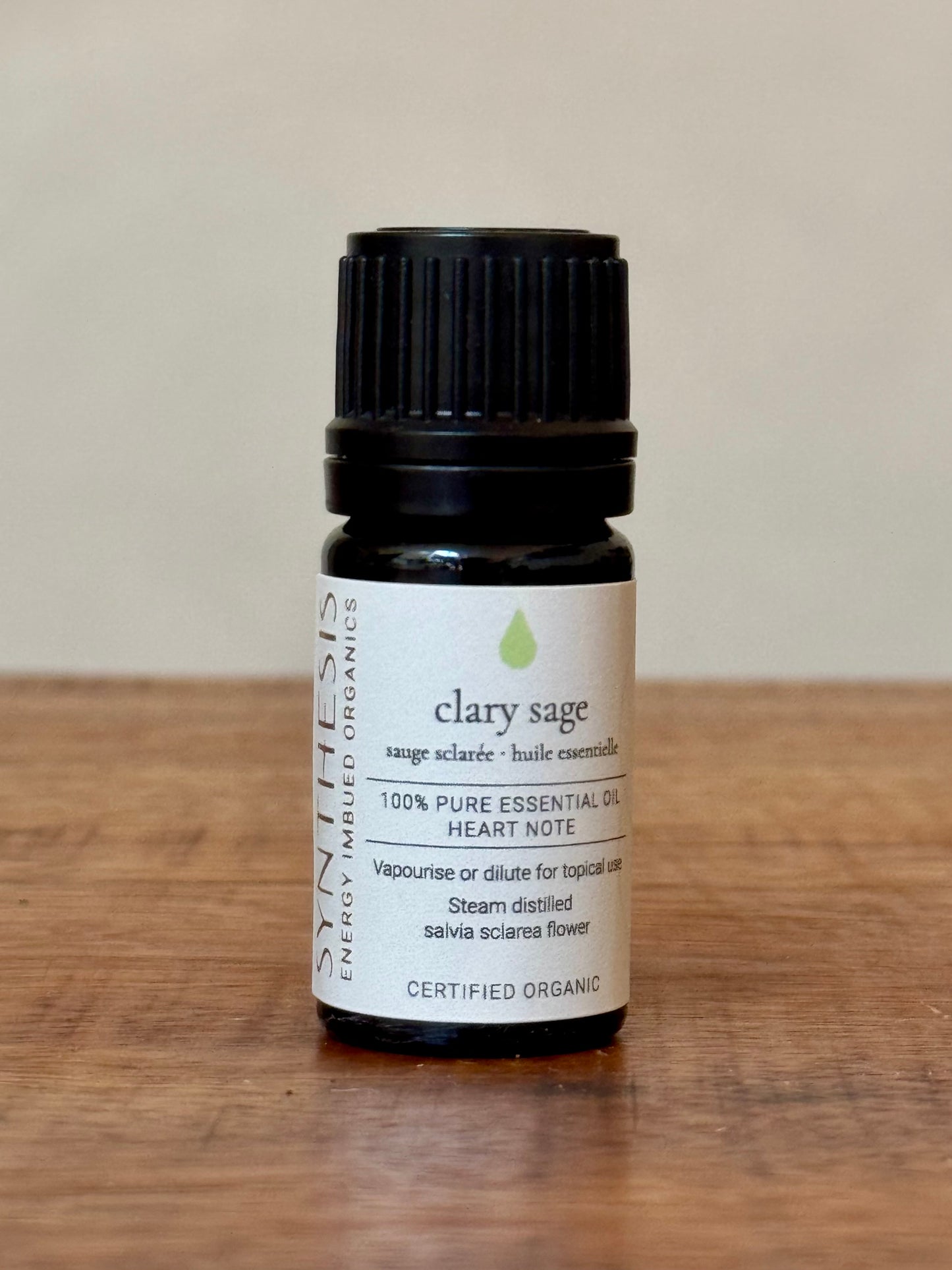 Clary Sage Certified Organic Essential Oil, Synthesis Energy Imbued Organics