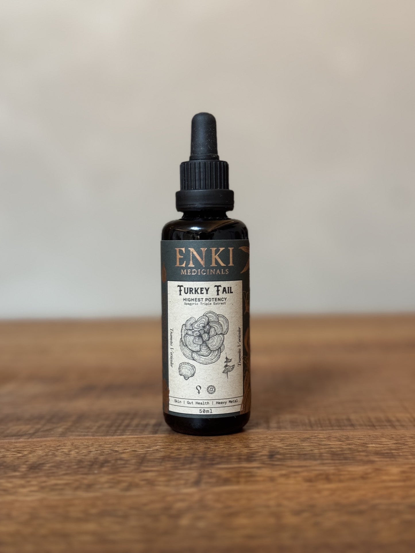 Turkey Tail Mushroom Spagyric Tincture, Enki