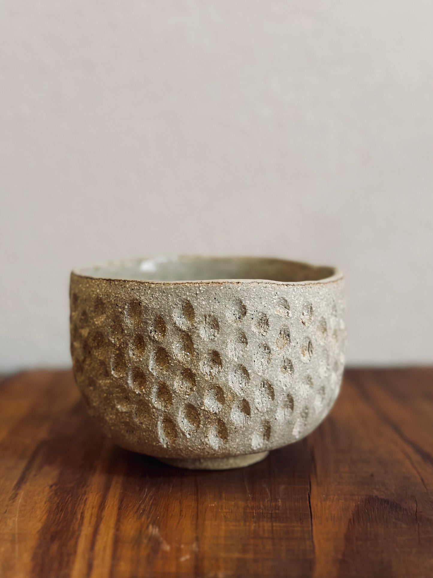 Sand Carved Chawan, Void Ceramics