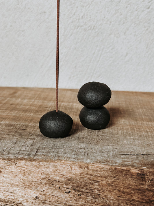 Obsidian Ball Incense Holder